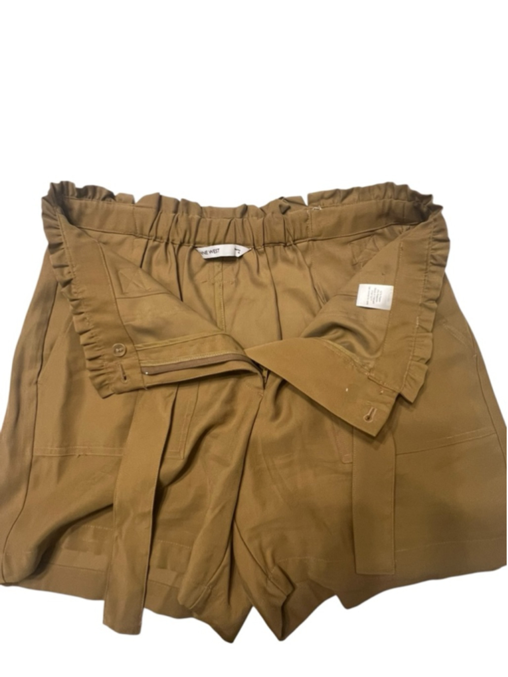 Women's Nine West Brown High Waist Shorts M - Picture 4 of 7